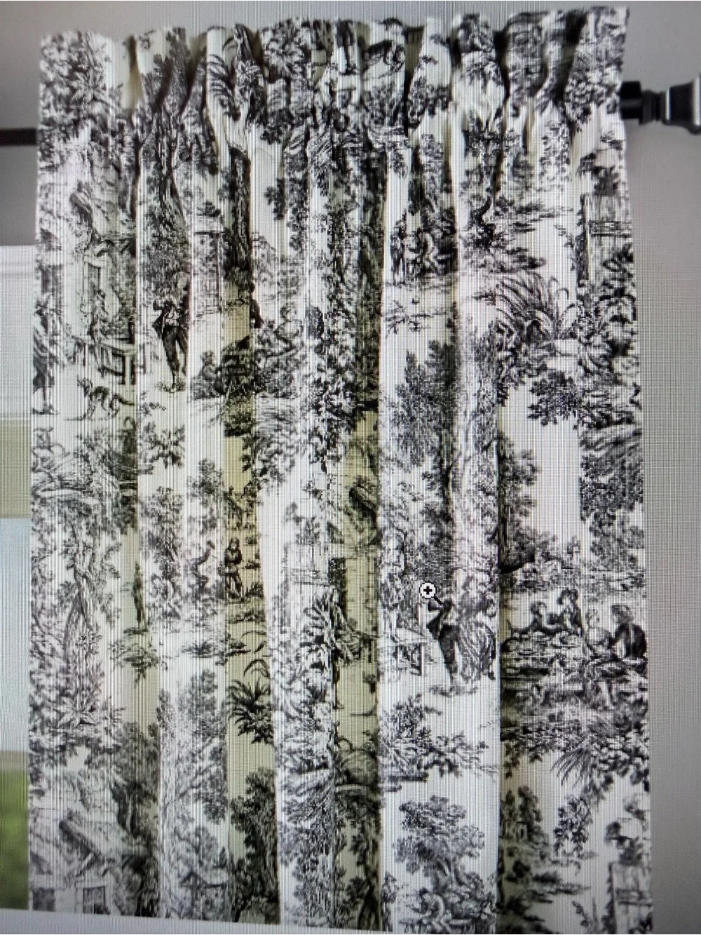 Essex Toile Rod Pocket Curtains® — Black Toile Pattern
